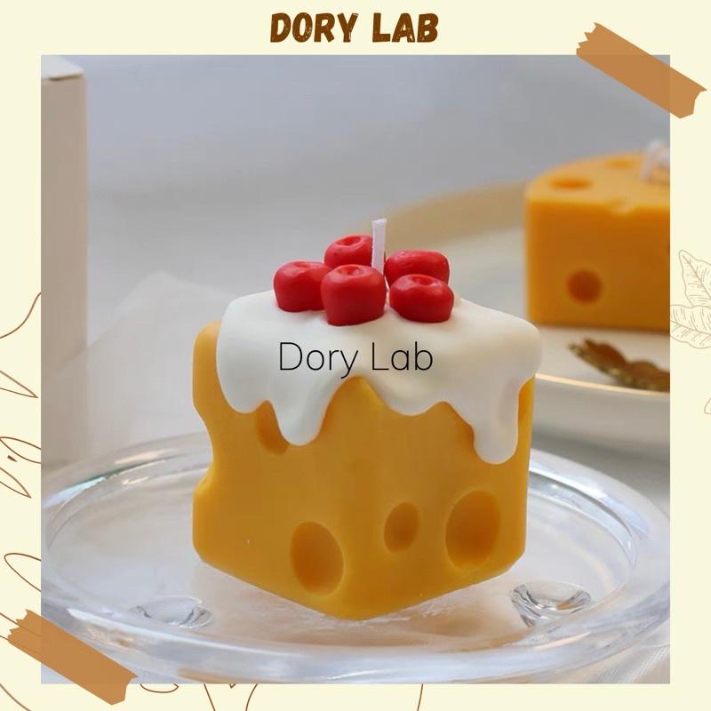 Nến Thơm Phô Mai Vuông Phủ Kem Mix Topping Handmade Không Khói - Dory Lab