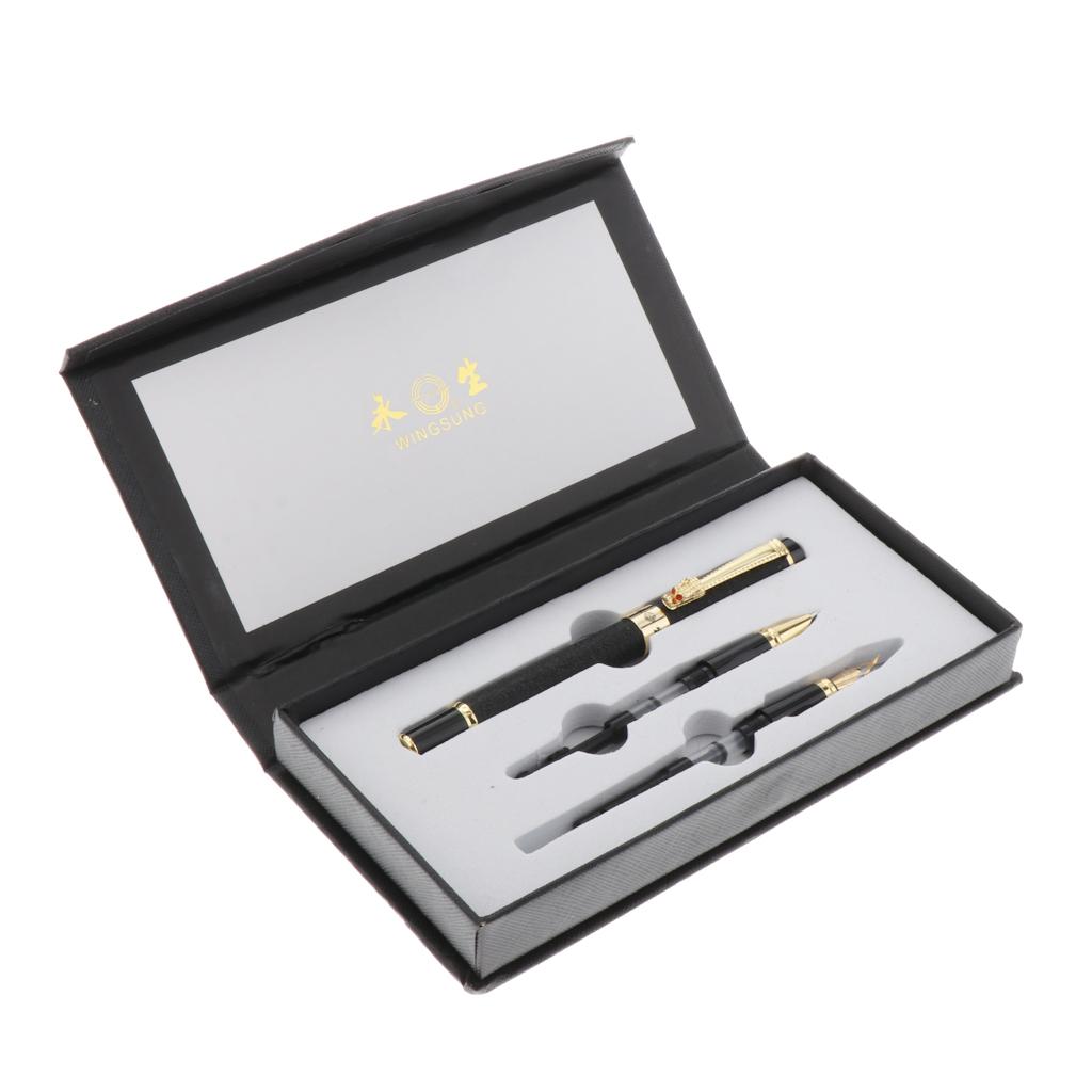 3Pcs Luxury Fountain Pen - BEST Fountain Pens Gift Set - Smooth Elegant Writing - Calligraphy - FREE Ink Refill Converter