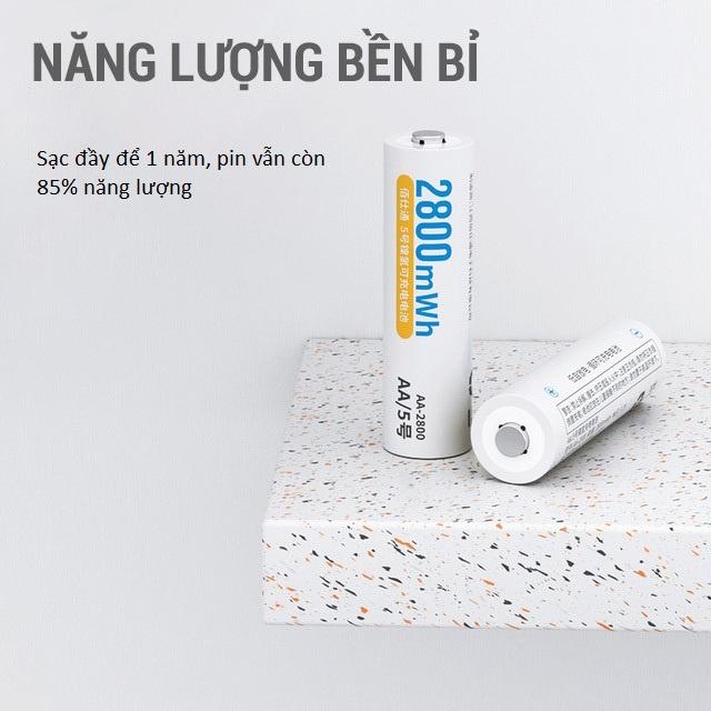 Vỉ 2 pin sạc AA AAA Beston 1.2V hàng nội địa Trung dùng cho micro karaoke, đồ chơi, đồng hồ, máy ảnh, điều khiển từ xa