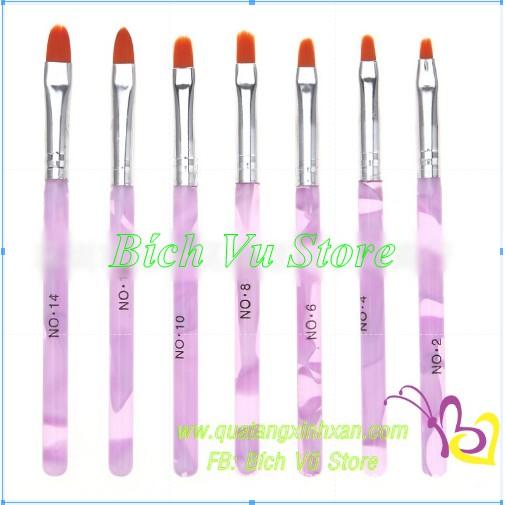 Sét 7 cọ đắp Gel