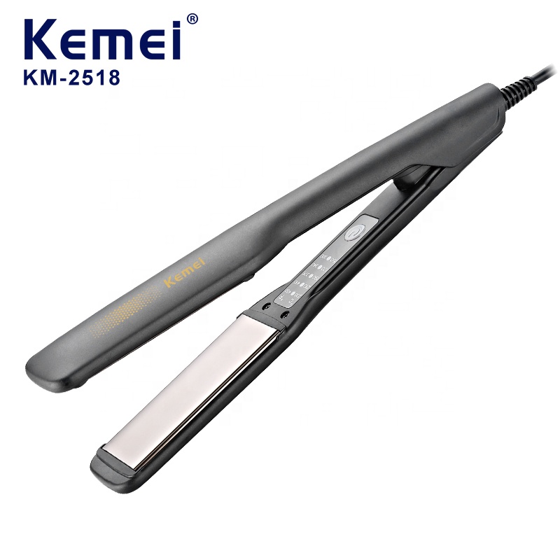Máy duỗi tóc Kemei KM-2518 có thể là ép tóc điều chỉnh 5 mức nhiệt độ phù hợp với mọi loại tóc