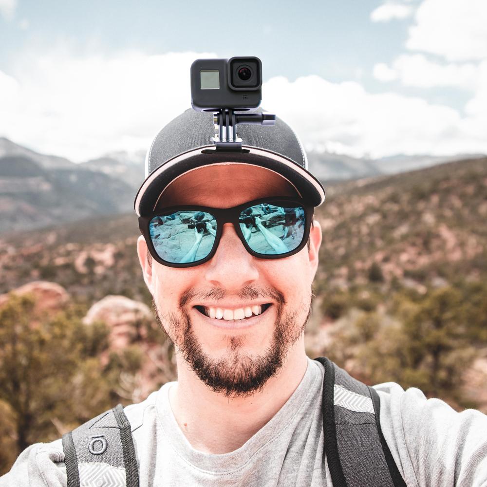 Máy ảnh hành động Kẹp Cap Cap CAMPTY MOUNT SILICONE PC ĐẦU TIÊN CHO GOPRO HERO 10 9 8 7 6 Insta360 Osmo Action Xiaoyi