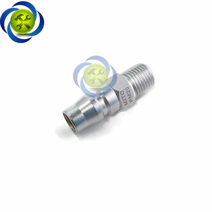 Đầu nối hơi ren ngoài 13mm Mito PM20 loại 1/4 PT