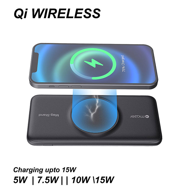 Pin Sạc Không Dây Mazer Infinite.Boost Mag.Stand Qi Wireless 15W