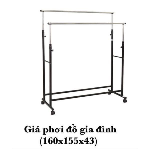 GIÁ PHƠI ĐỒ INOX GIÀN PHƠI QUẦN ÁO 2 TẦNG