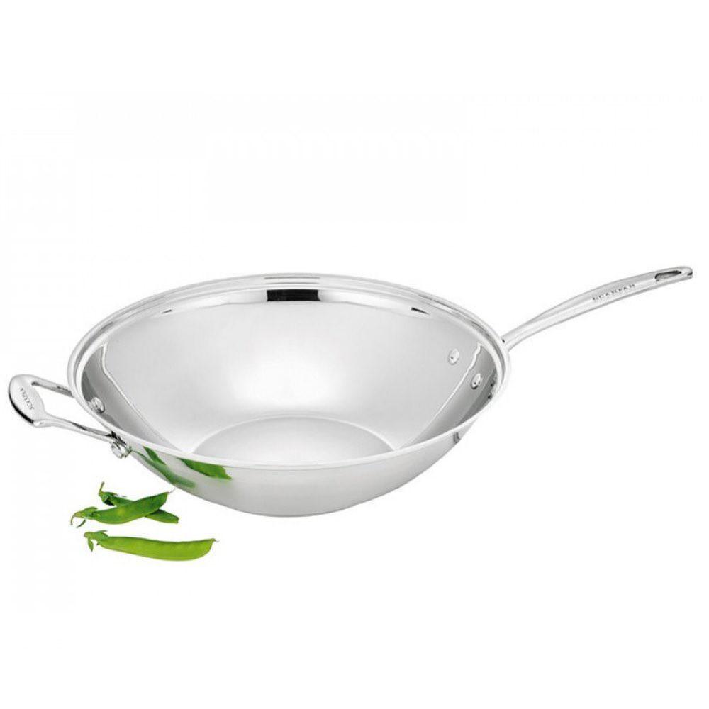 Chảo xào inox đáy từ cao cấp Scanpan Impact 32cm, thiết kế 3 lớp, inox 18/10 an toàn sức khỏe, hàng chính hãng 71303200