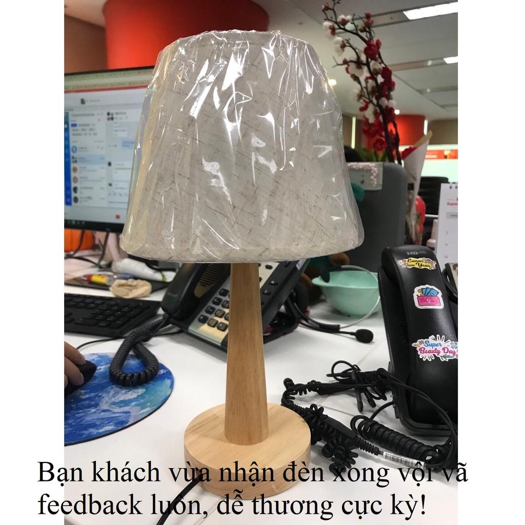 Đèn ngủ để bàn chân gỗ phong cách Nhật Bản NB01 - tặng kèm bóng LED tiết kiệm điện - HÀNG CÓ SẴN