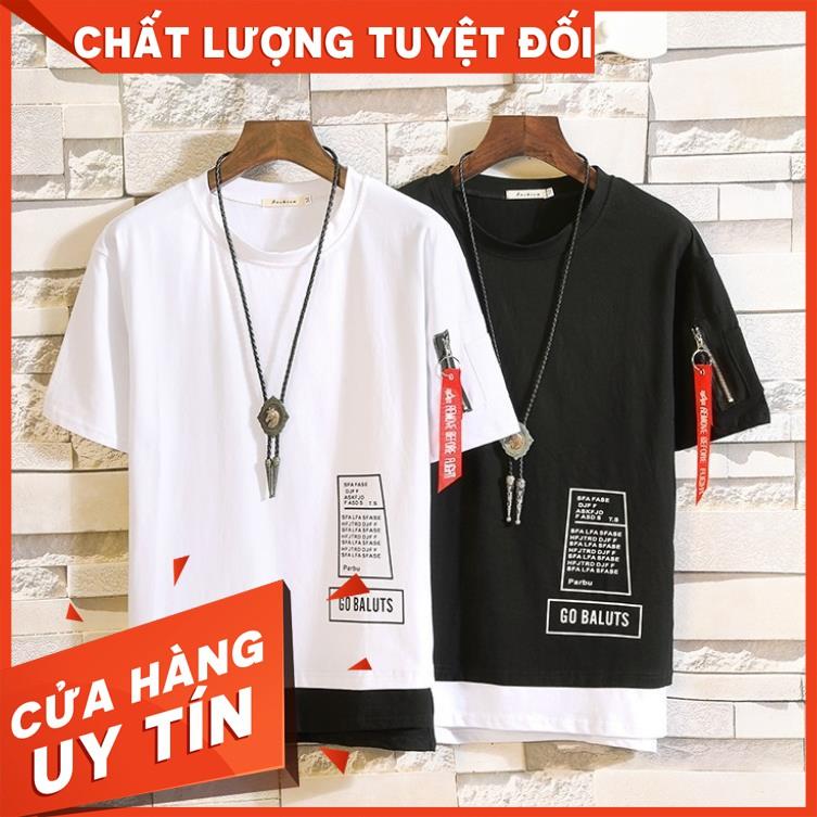 Áo thun unisex cotton thoáng mát dây đỏ