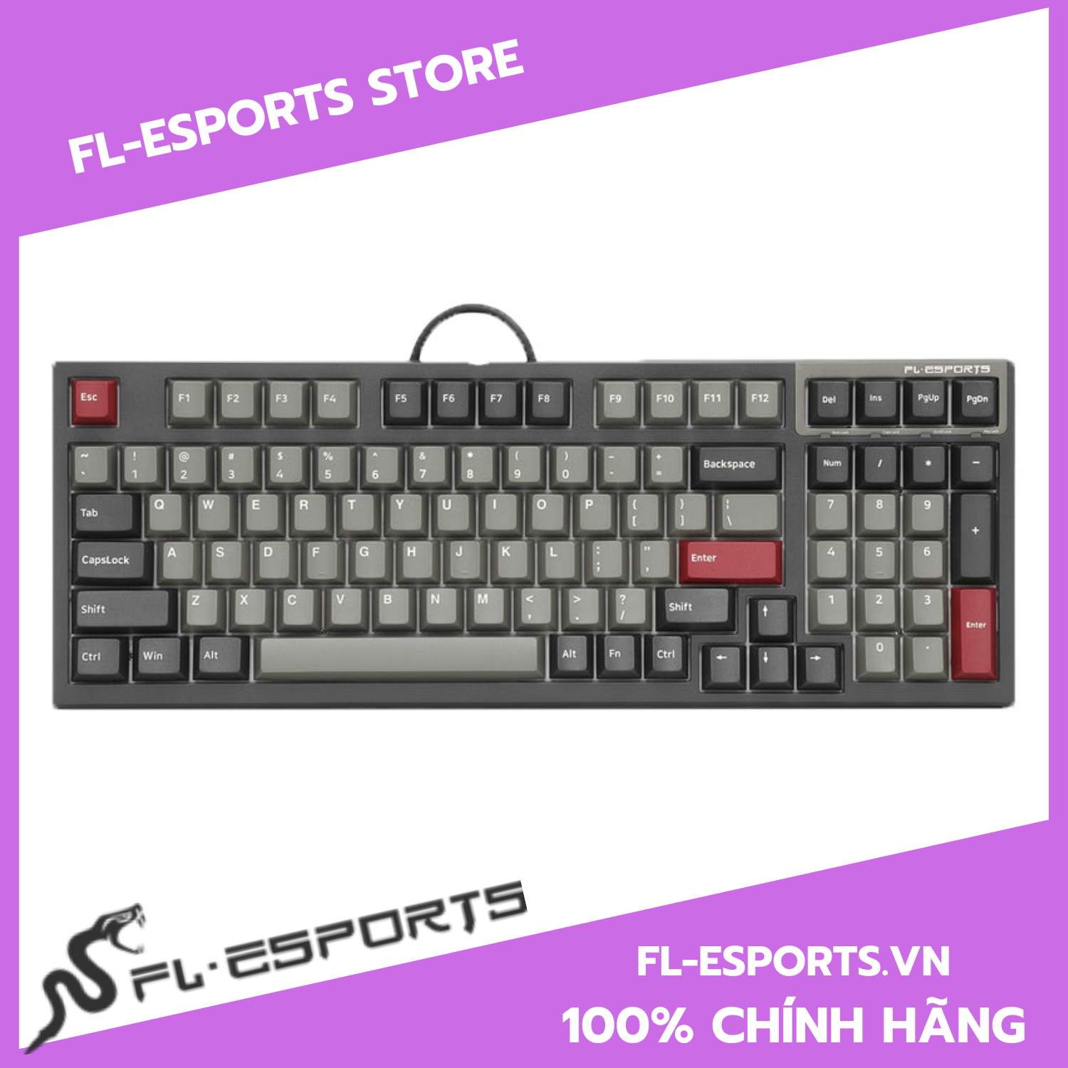 Bàn phím cơ FL-Esports FL980CP Dolch Kailh Box Switch - Hàng chính hãng