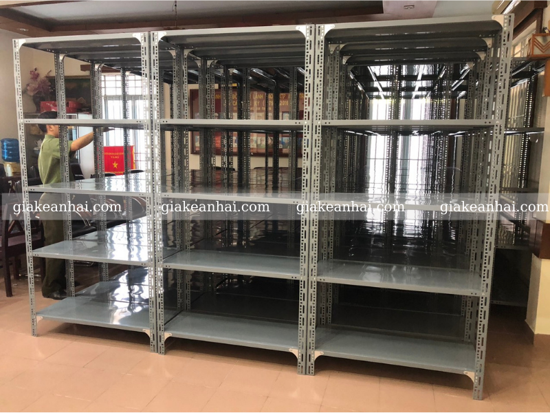 KỆ SẮT V LỖ đa năng - kệ kho hàng Loại dày, chịu tải tốt