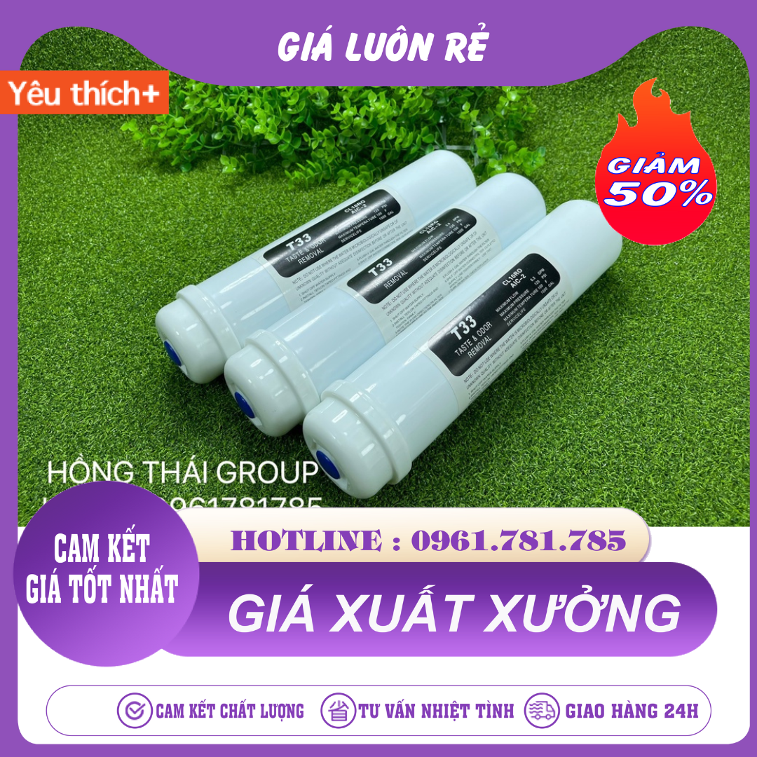 Lõi Lọc Than Hoạt Tính T33 Lớn Hàng Chất Lượng
