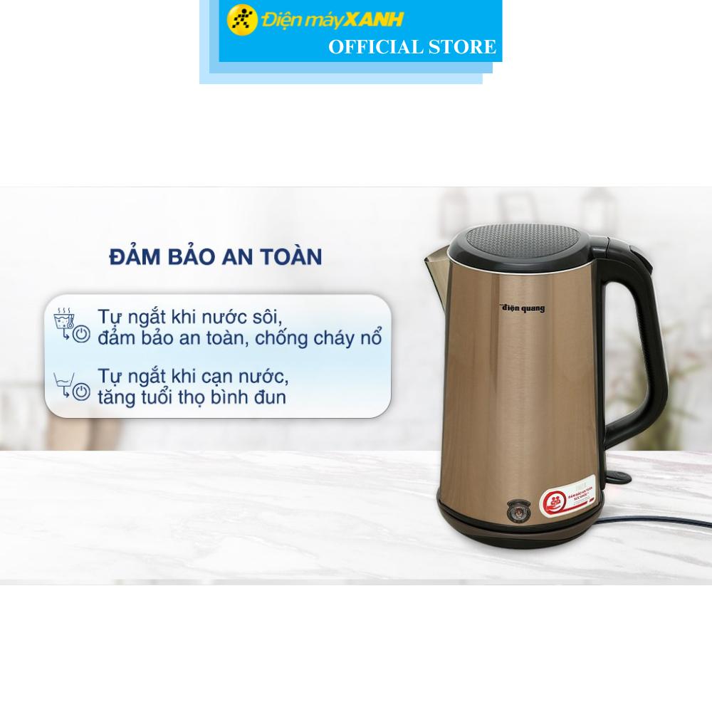 Bình đun siêu tốc Điện Quang 1.8 lít ĐQ EKT08 1818 GO - Hàng Chính Hãng