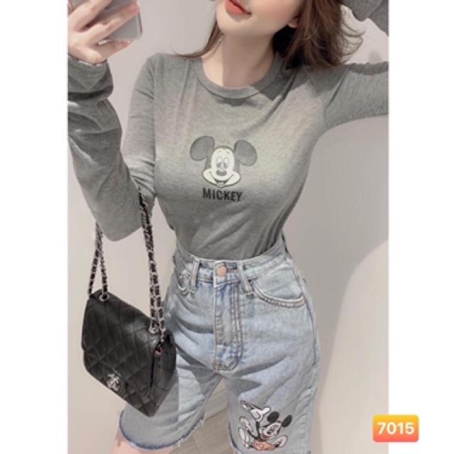 Quần jean ngố mickey mã 7015 kèm ảnh thật