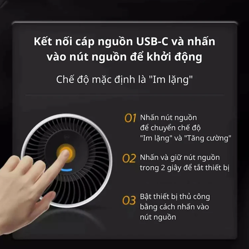 Máy khử mùi, lọc không khí dạng cốc trên xe ô tô Philips GP3601 công nghê SaniFiler Plus - HÀNG NHẬP KHẨU