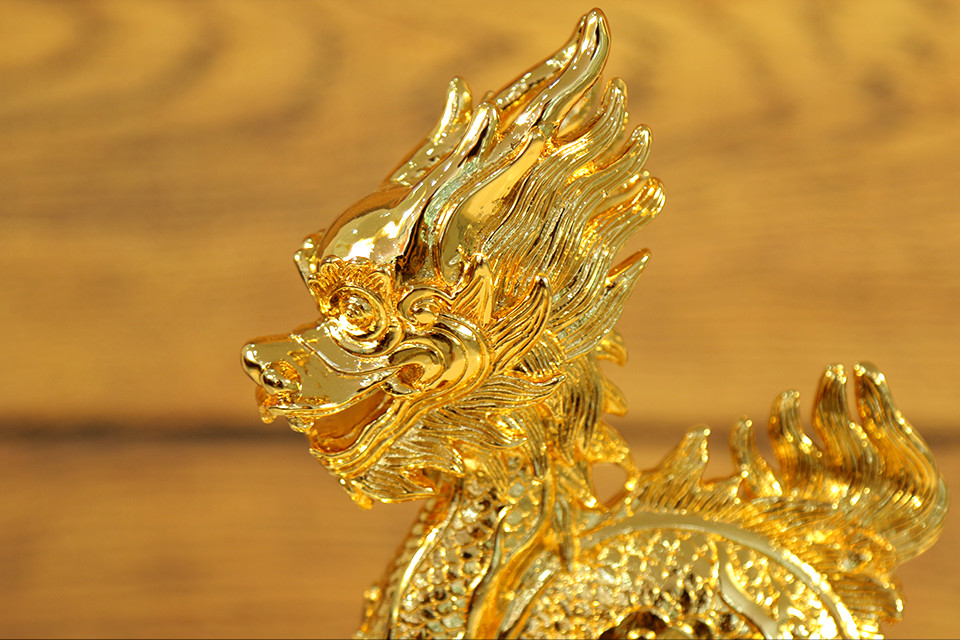 Tượng Rồng phong thủy mạ vàng 24k