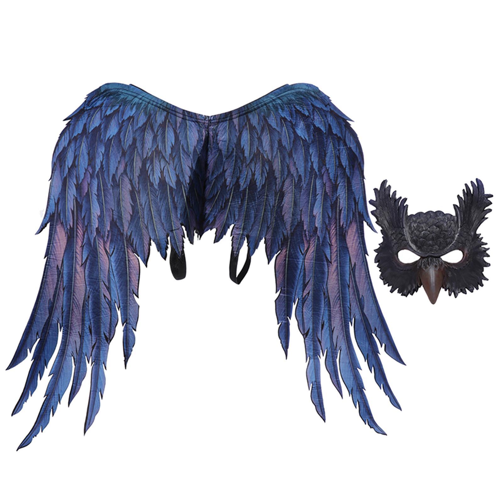 Halloween Cosplay Mask Costume Supplies Animal Owl Mask Wings for Decor