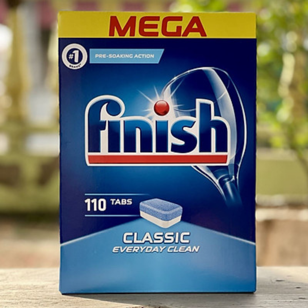 Viên rửa bát Finish 110 viên nhập khẩu nguyên hộp từ Châu Âu + Tặng viên Finish