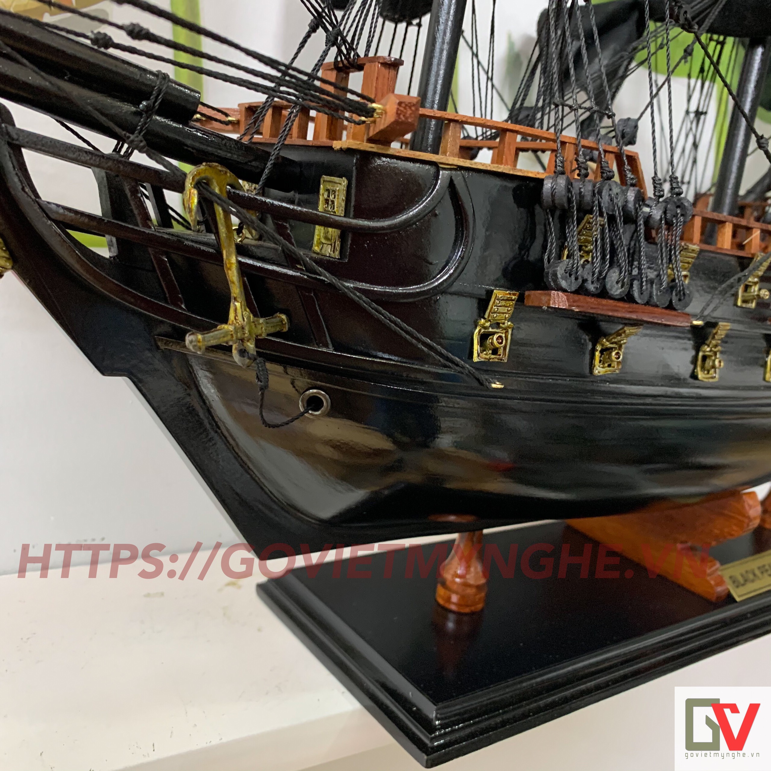 Mô hình thuyền cướp biển Pirate Black Pearl - chiều dài 55cm