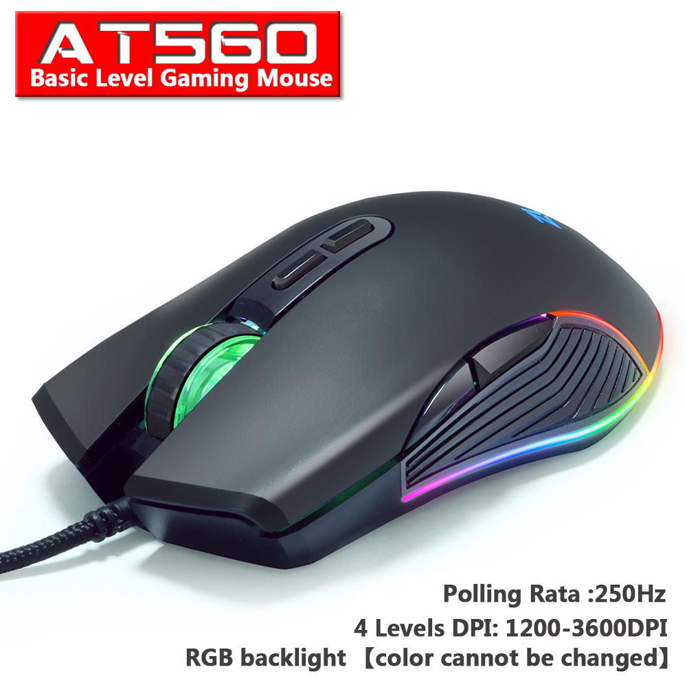 Ban Đầu Có Dây Nghề Nghiệp Chuột Chơi Game Chuột 3600/7200DPI Đèn Nền RGB LED Cảm Biến Quang Học 7 Nút Cho Máy Tính Laptop máy Tính Game Thủ
