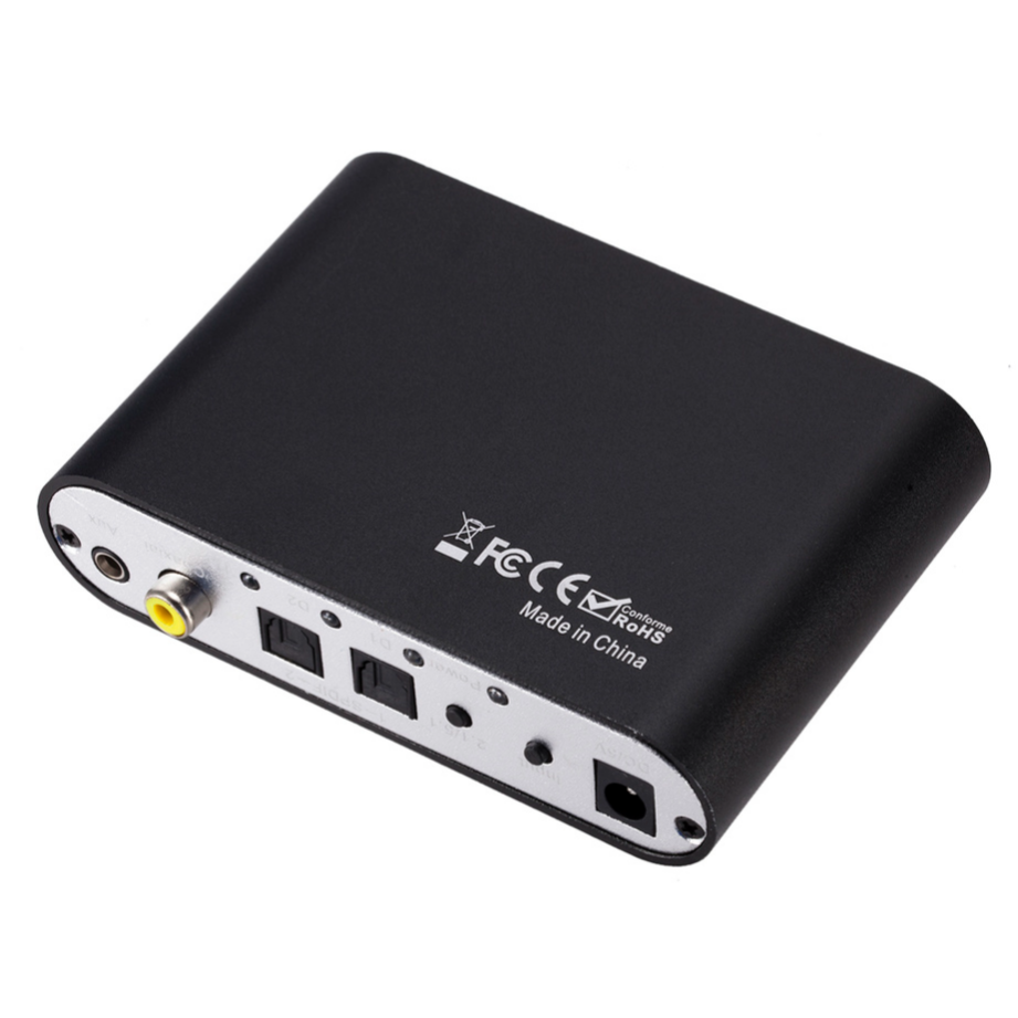 Grwibeou AC3 Âm Thanh Kỹ Thuật Số Sang Analog 5.1 Kênh Âm Thanh Nổi DAC Bộ Chuyển Đổi Quang Học SPDIF Đồng Trục AUX 3.5Mm Đến 6 Bộ Khuếch Đại Bộ Giải Mã RCA