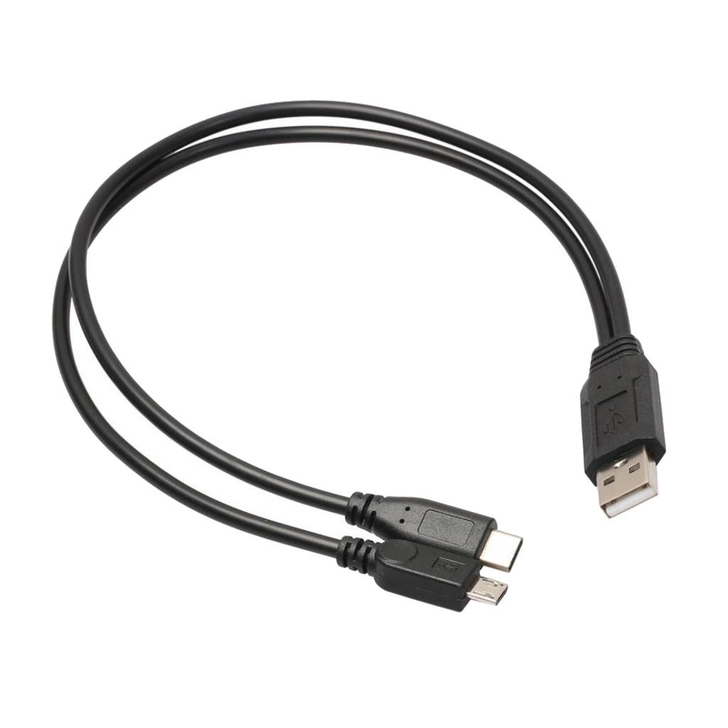 Micro USB Loại B + USB3.1 Loại-C Sang USB2.0 Loại-Một Nữ Cáp