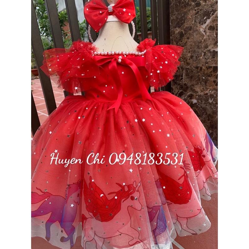 Đầm họa tiết ngựa pony xinh yêu cho bé