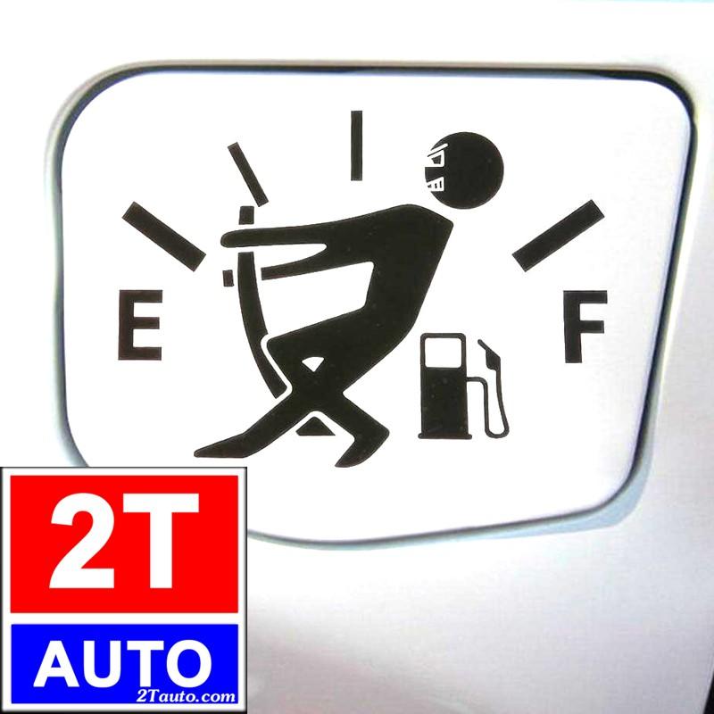 TEM STICKER DÁN NẮP BÌNH XĂNG Ô TÔ XE HƠI CUTE ĐÁNG YÊU MUỐN XỈU