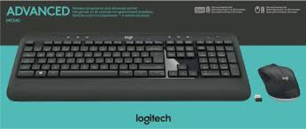 Bộ Combo Chuột Bàn Phím Không Dây Logitech MK540 Advanced 2.4G Wireless Keyboard 1600DPI - Hàng Chính Hãng