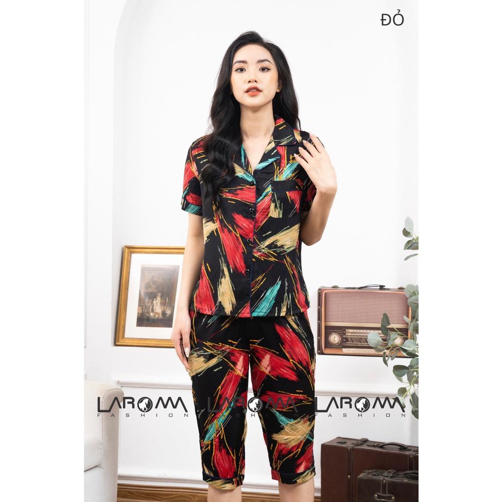 Laroma Bộ Pijama Nữ Lụa Latin Cao Cấp | Mềm Mại - Chống Nhăn - Đông Ấm Hè Mát