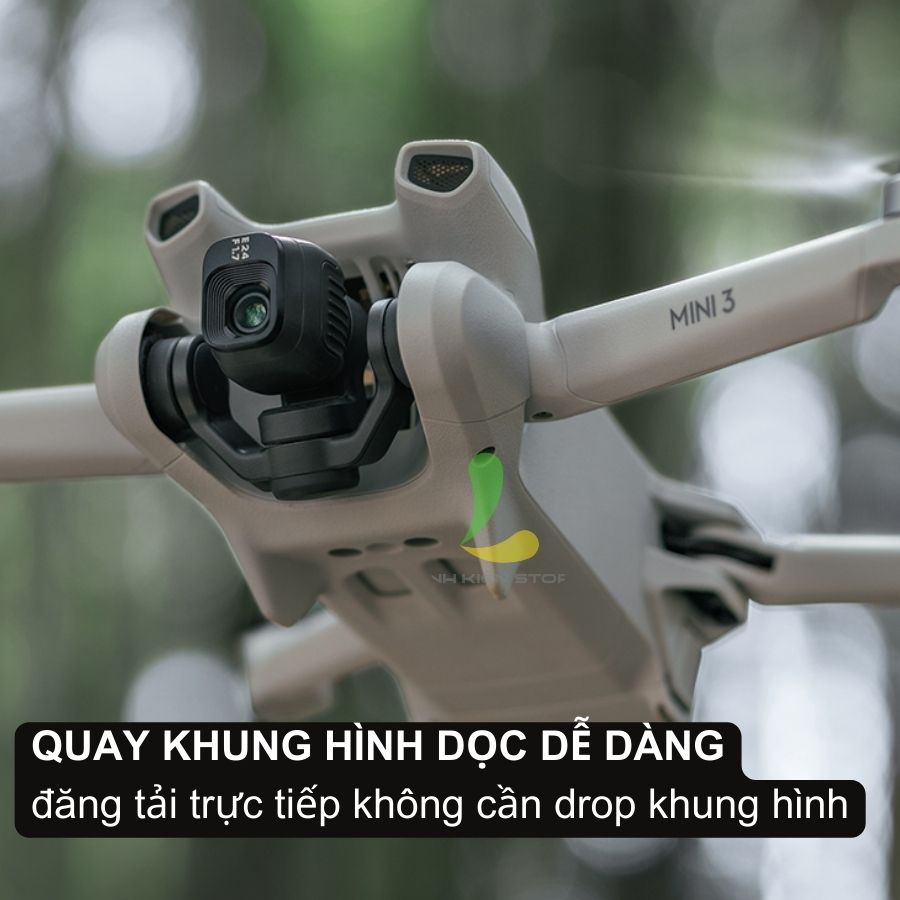 Flycam DJI Mini 3 (+ DJI RC) - Máy bay camera 4K HDR sắc nét, công nghệ truyền video O2 khoảng cách tối đa 10km - Hàng chính hãng