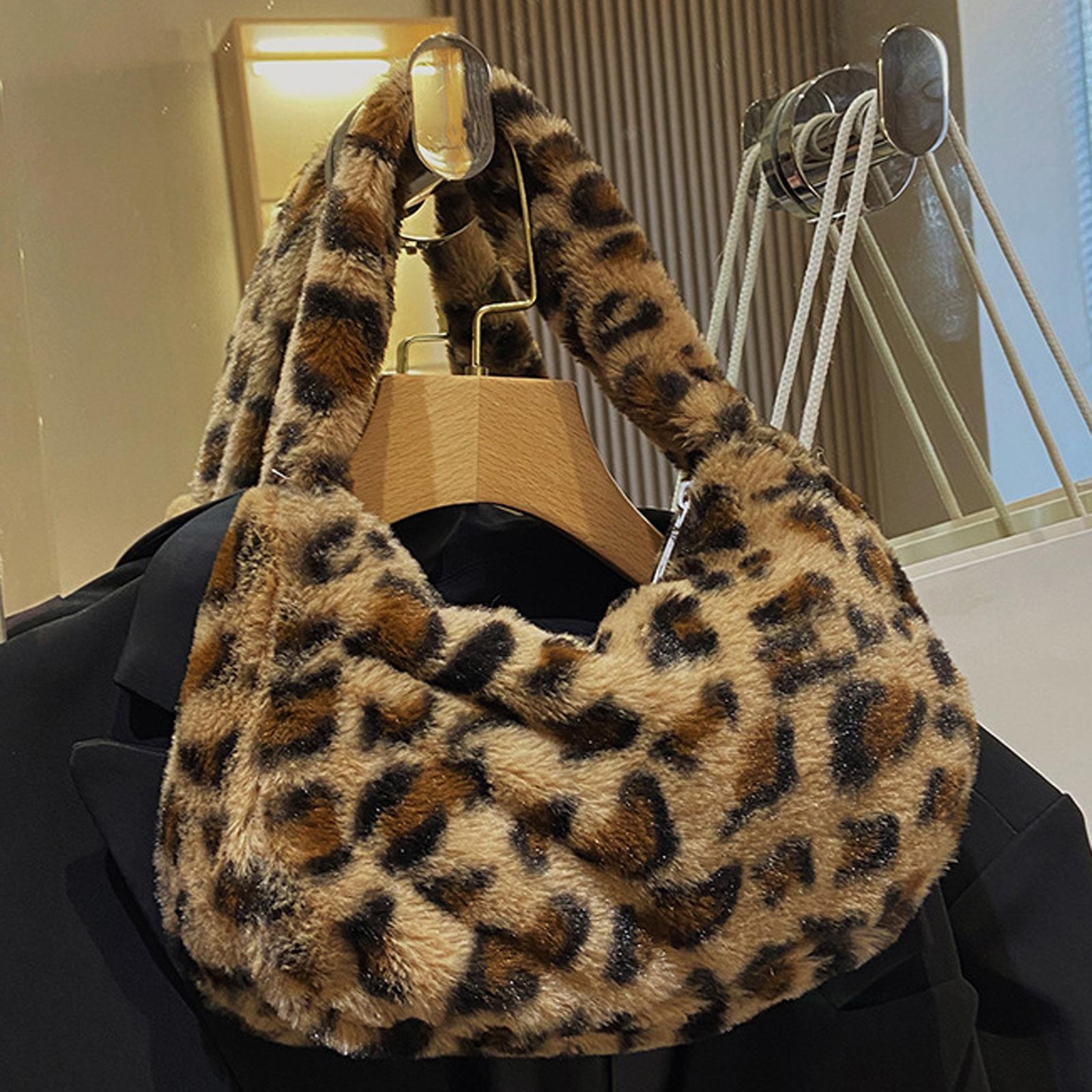Trendy Women Plush Shoulder Bag Shopping Bag Big Capacity Ladies for Work