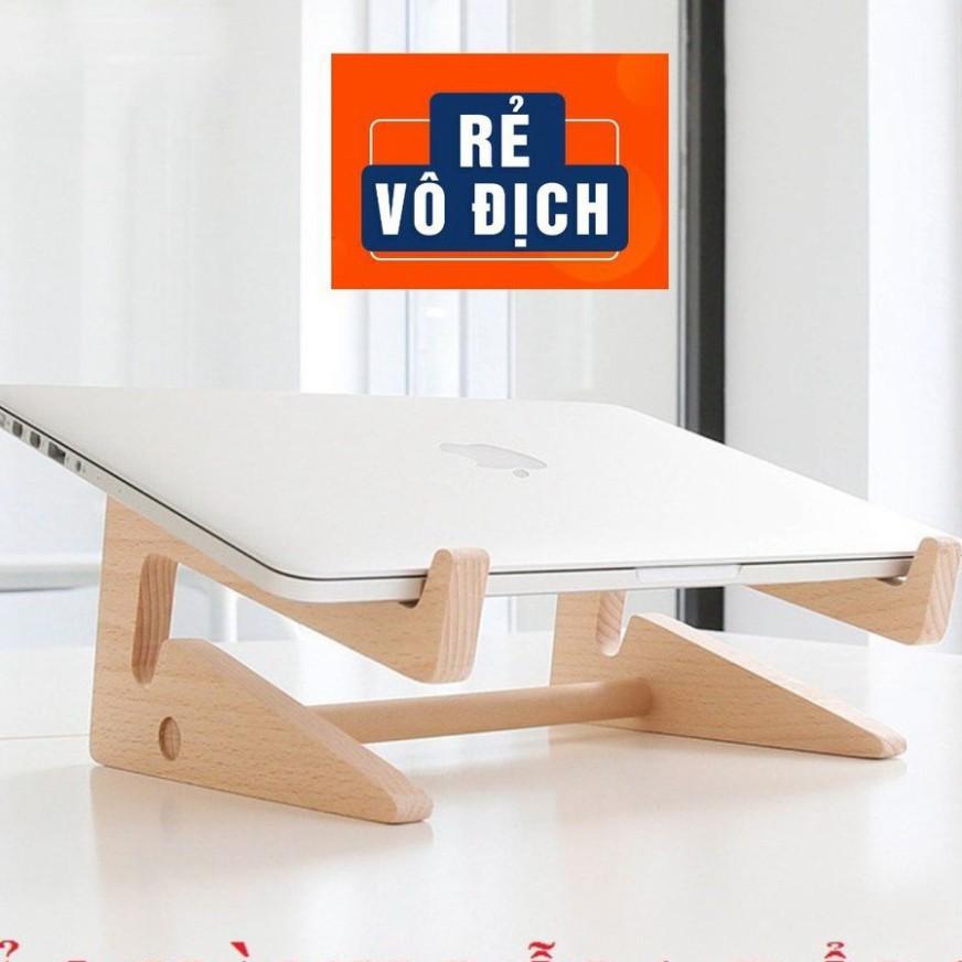 Kệ ,Giá Đỡ Dành Cho Laptop Và Macbook Thông Minh Bằng Gỗ , Tản Nhiệt Tự Nhiên