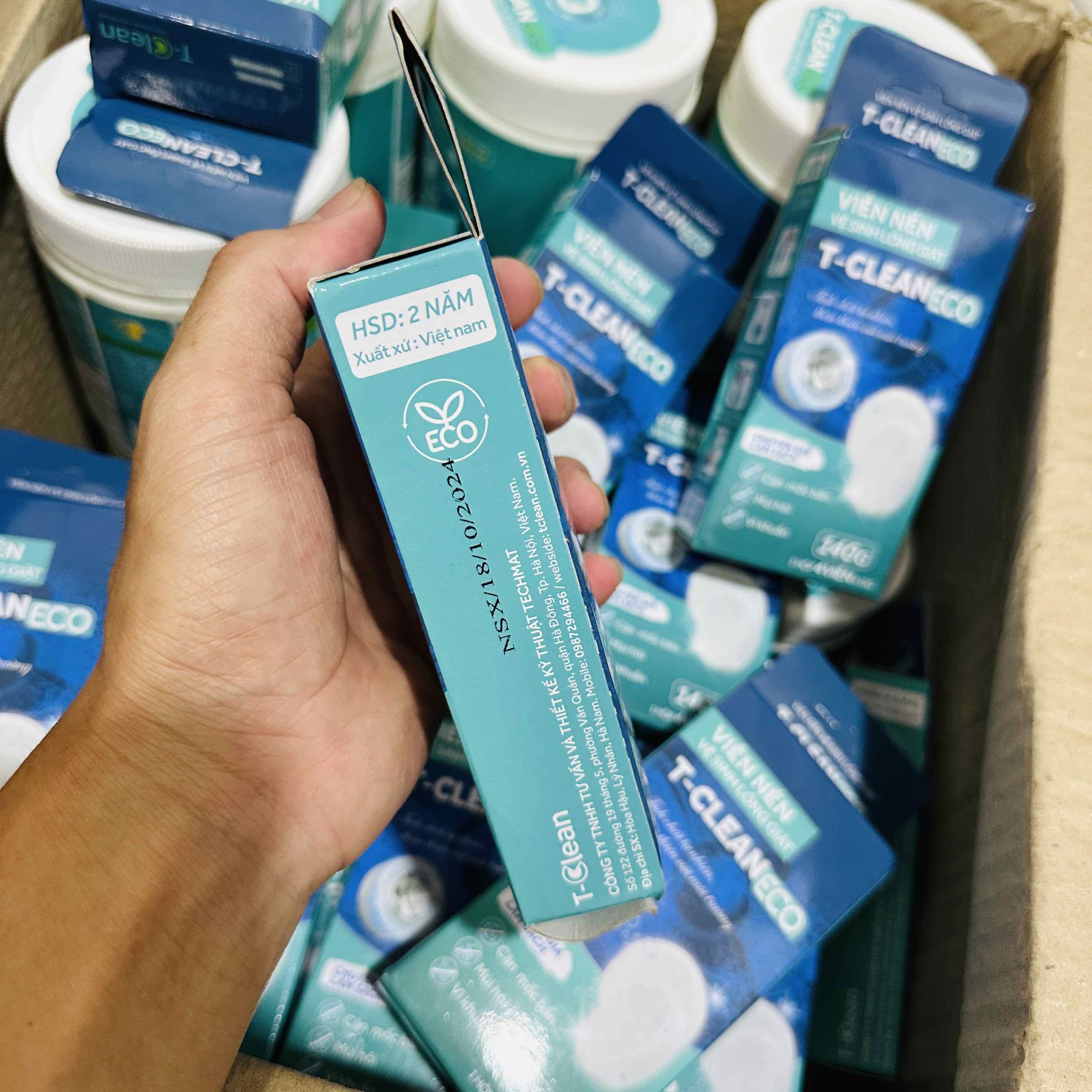 Viên Tẩy Vệ Sinh Lồng Máy Giặt T-Clean 4 Viên - Loại Bỏ Mùi Hôi - Cặn Bẩn Lâu Ngày - Giúp Quần Áo Thơm Tho