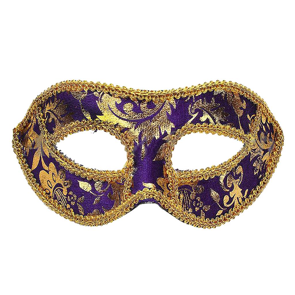Venetian Masquerade Fancy Dress Ball Eye Mask Party Halloween Costume Purple