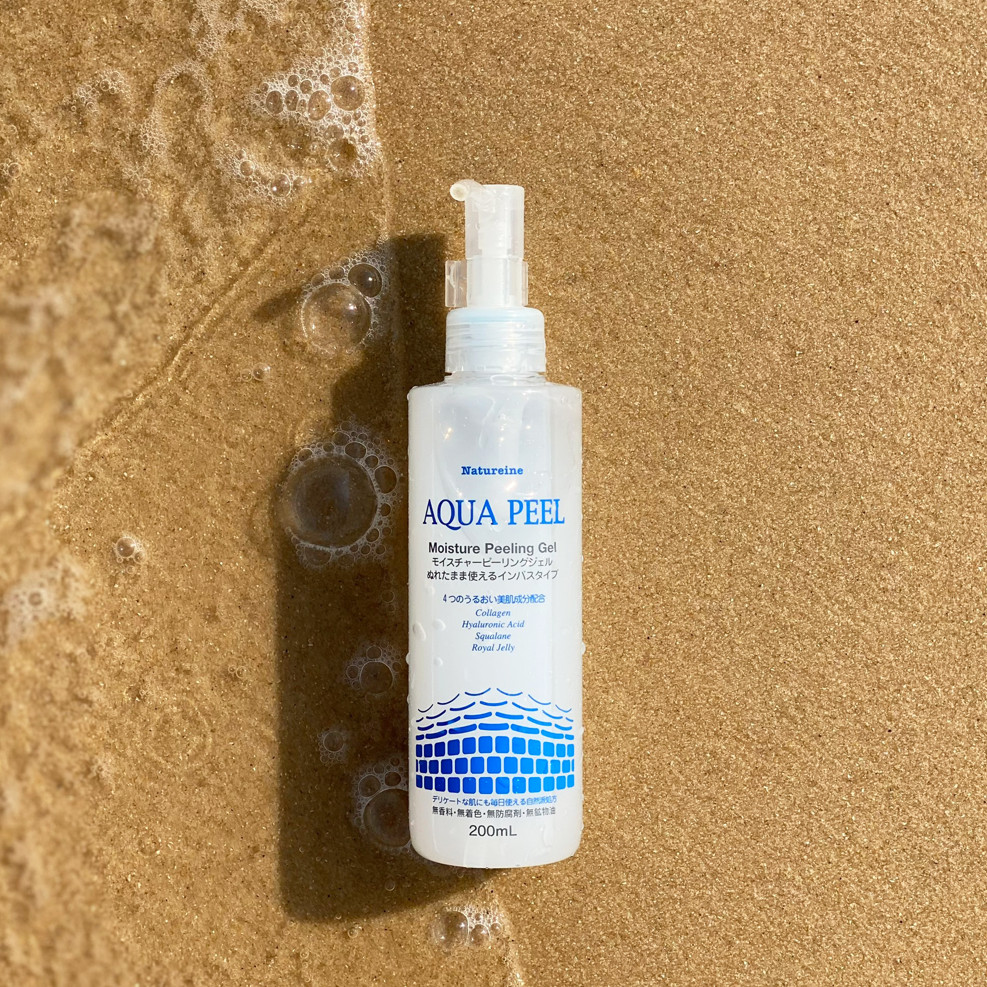 Natureine AQUA PEEL Moisture Peeling Gel - Chai 200ml - Gel tẩy tế bào da chết, cấp ẩm Nhật Bản - Chính Hãng