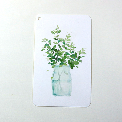 Giấy vẽ màu nước postcard cm - vẽ chì đẹp, lên màu không cong, giấy màu trắng kem 40 tờ/ xấp giấy dày 280gsm, Green Art