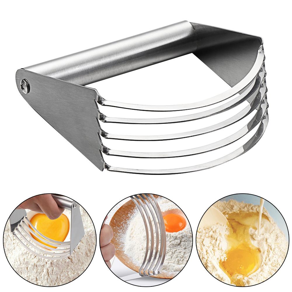 Lontime Stainless Steel Handle Dough Blender Whisk Eggs Mixer Tool Bakeware