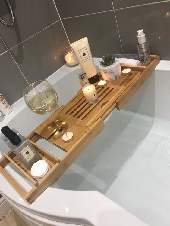 Khay tre, khay gác, kệ để bồn tắm ECOHUB
