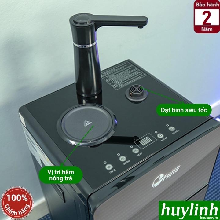 Cây nước nóng lạnh kết hợp bàn pha trà Fujie WD1170C - Làm lạnh bằng block - Hàng chính hãng