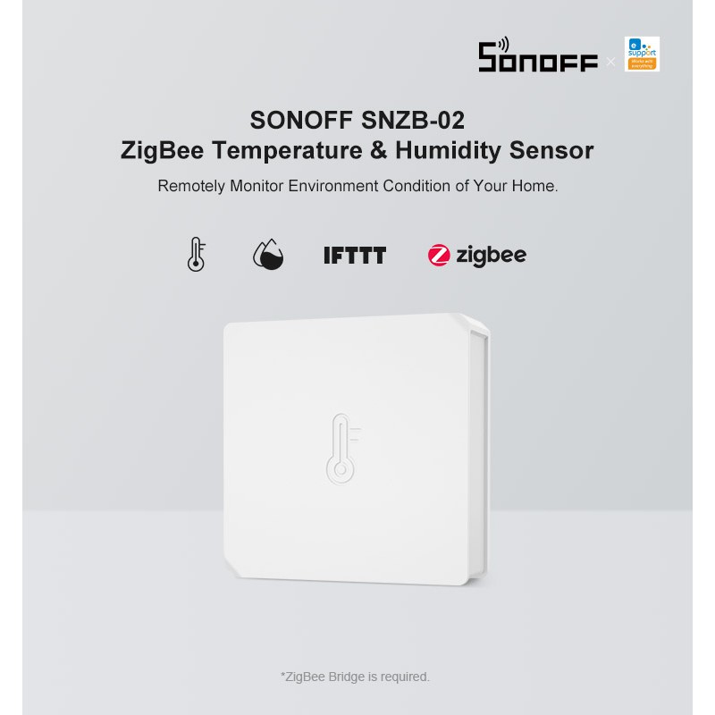 Cảm Biến Nhiệt Độ Độ Ẩm Zigbee 3.0 Tuya Sonoff SNZB-02