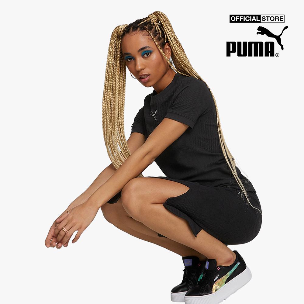 PUMA - Chân váy midi thể thao xẻ tà HER 849835-01