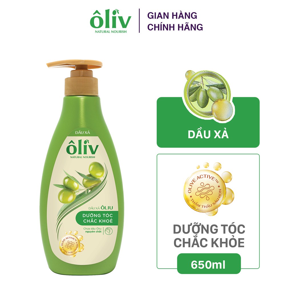 [Hàng Chính Hãng] Dầu Xả Ôliv Dưỡng Tóc Chắc Khỏe 650ml