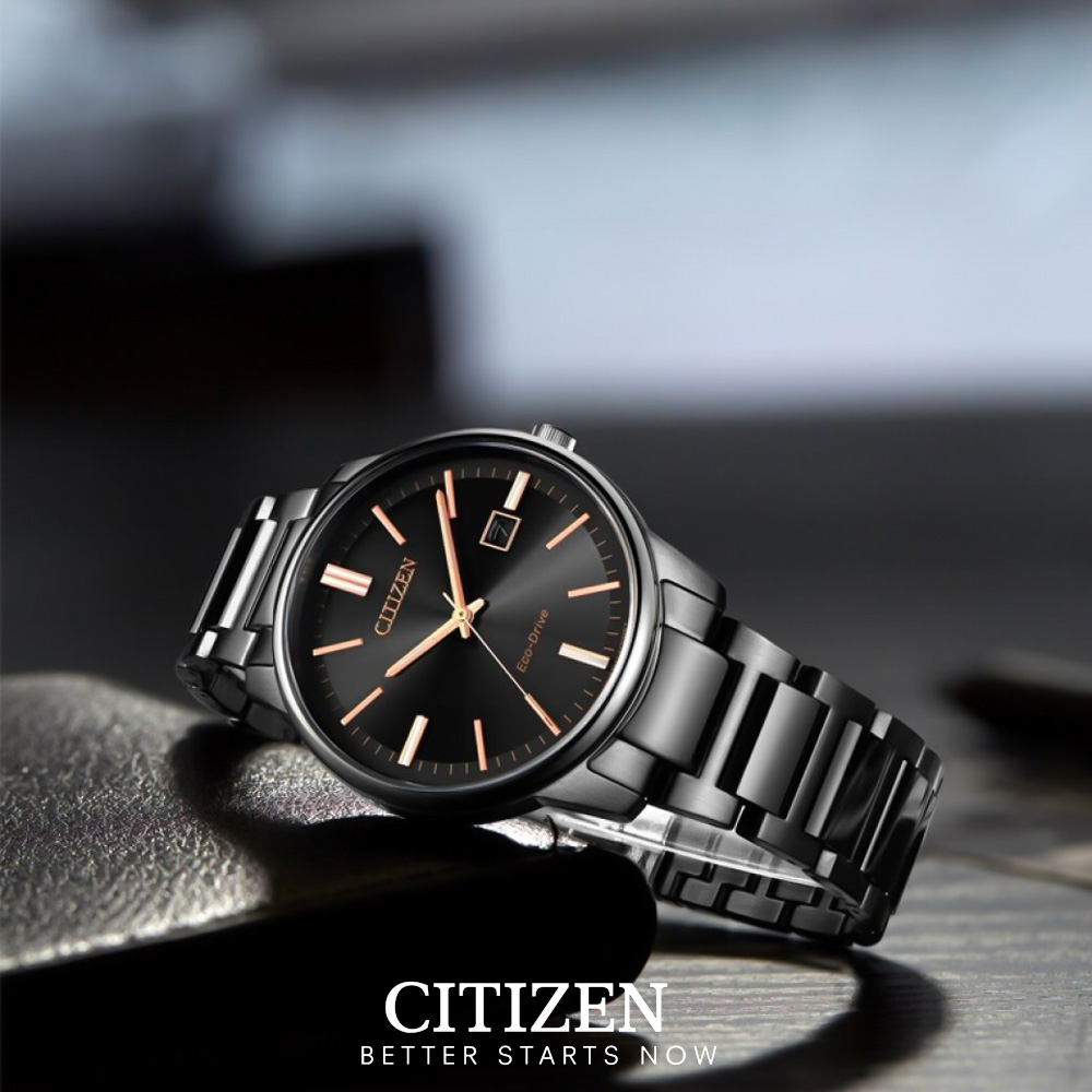 Đồng Hồ Nam Citizen Dây Thép Không Gỉ BM7527-89E - Mặt Đen (Sapphire)