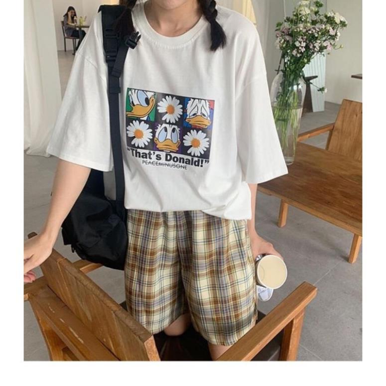 Áo thun nữ form rộng tay lỡ ,phông dáng rộng unisex, ulzzang chất cotton 2 chiều