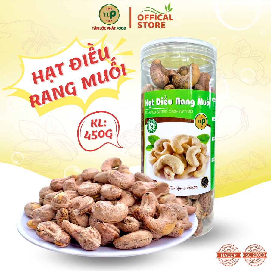 HẠT ĐIỀU RANG MUỐI TÂN LỘC PHÁT – HỘP 450G