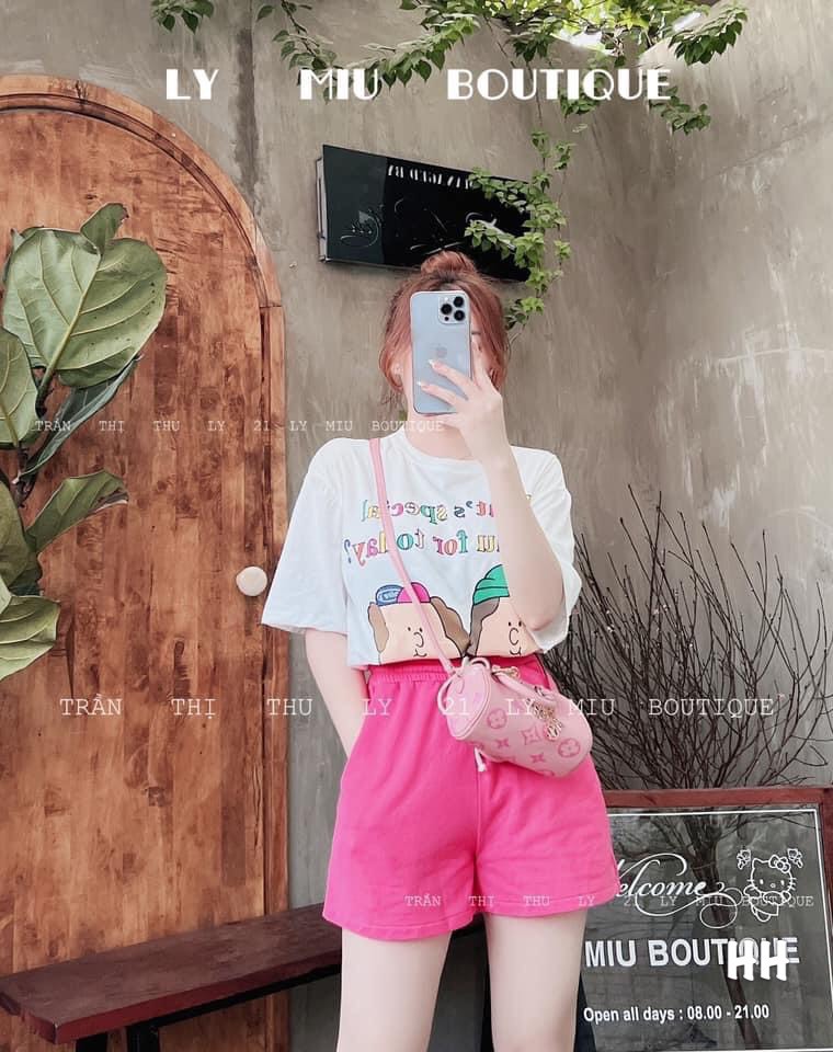 SET ÁO THUN IN PHỐI QUẦN ĐÙI SIÊU XINH