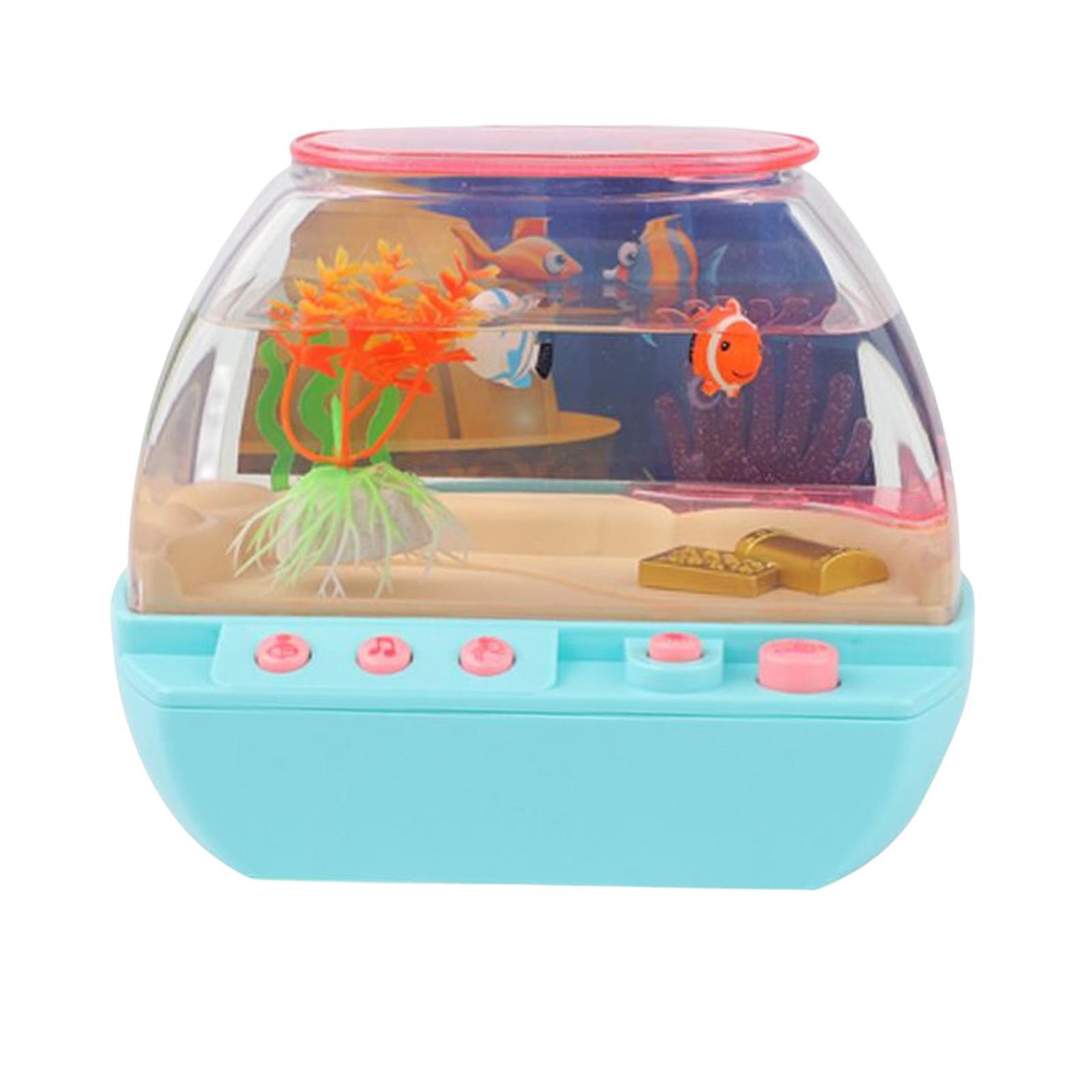 aquarium toys tank aquarium mini  Blue