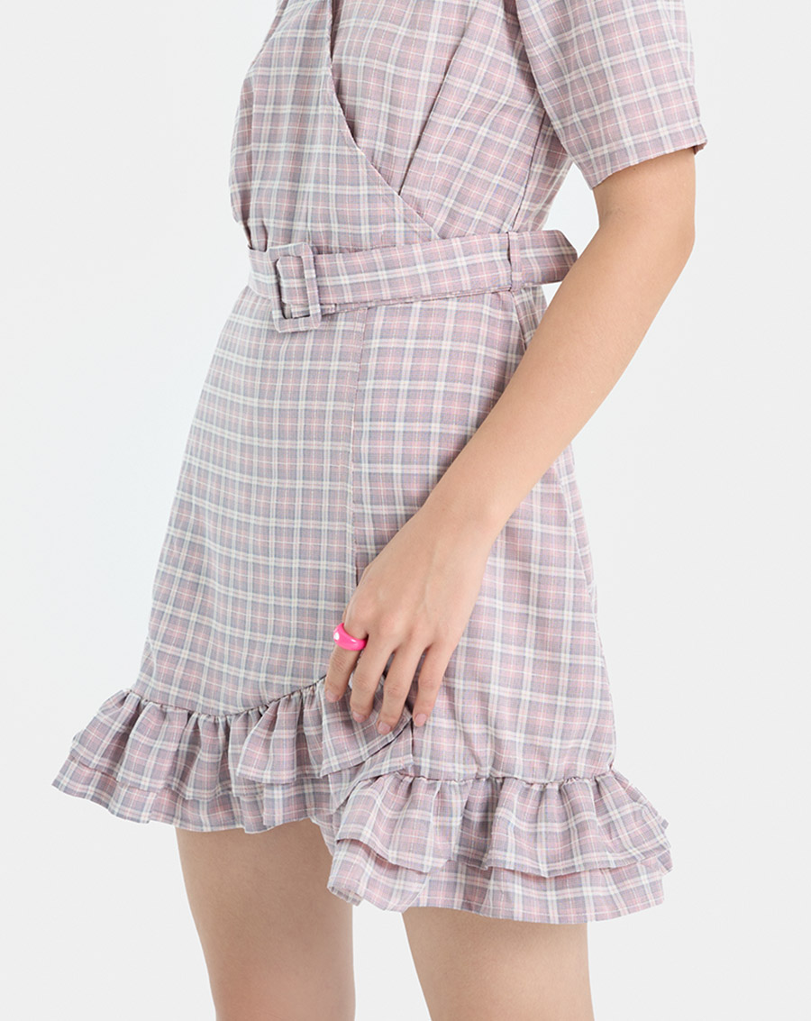 Đầm Ngắn Nữ Thời Trang JUNO Đắp Vạt Bèo JNDLU049