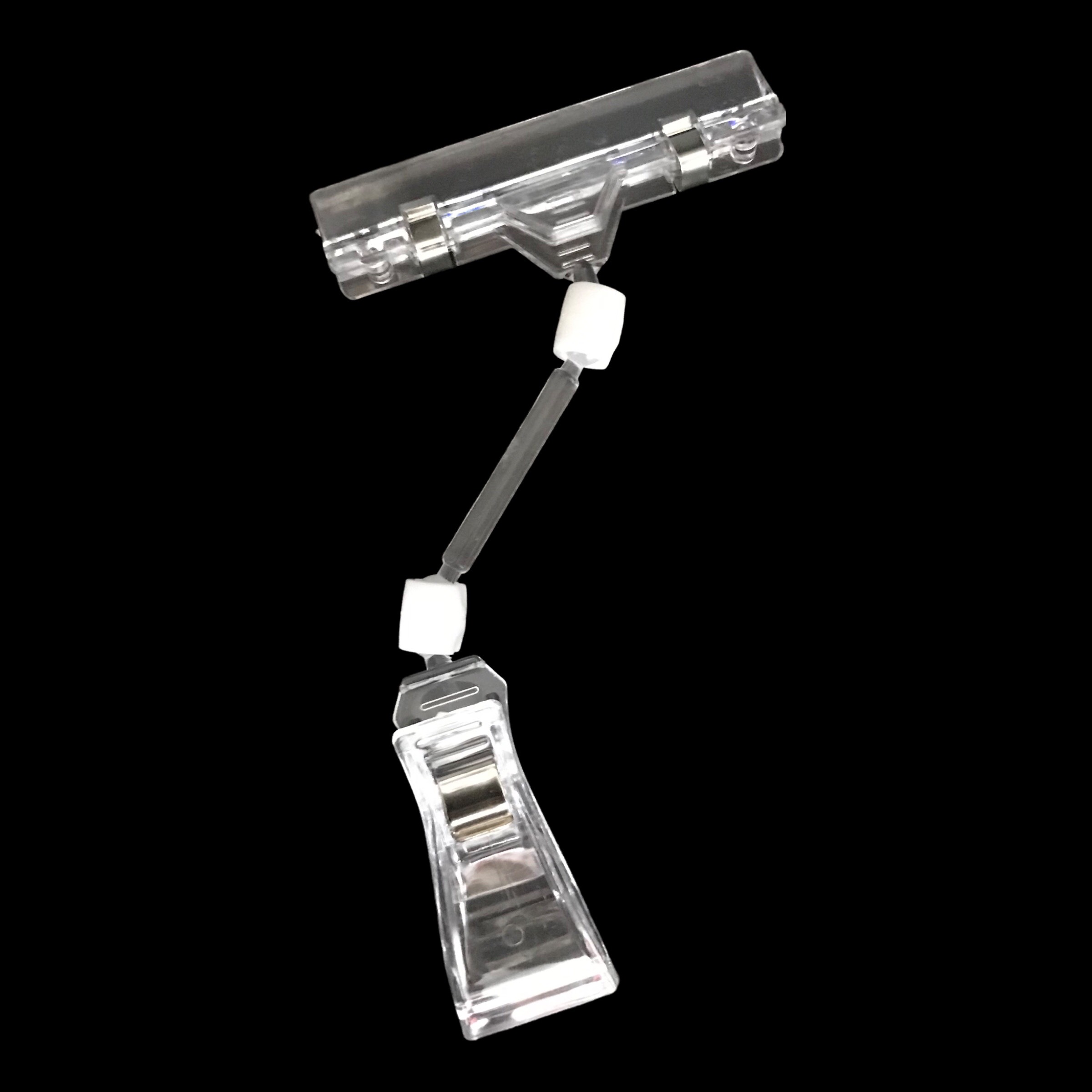 Kẹp nhựa JE011 21cm 2 đầu trắng trong - Bịch