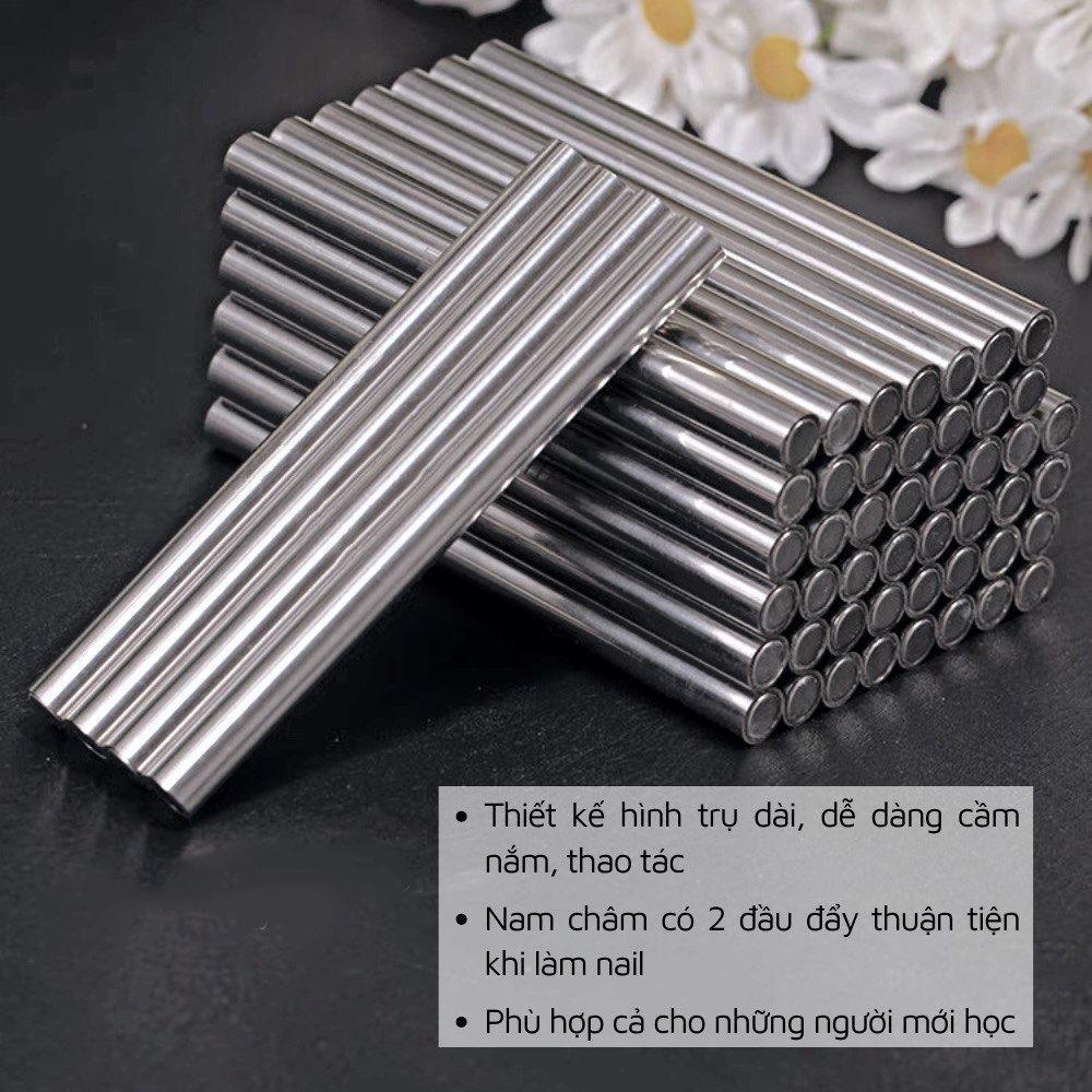 Nam Châm Mắt Mèo Gậy Tròn Dài Hai Đầu Siêu Mạnh 15cm, Trụ Dài Tôn Ngộ Không Tạo Hiệu Ứng Mắt Mèo, Chất Liệu Kim Loại Dễ Cầm Cho Thợ Làm Nail